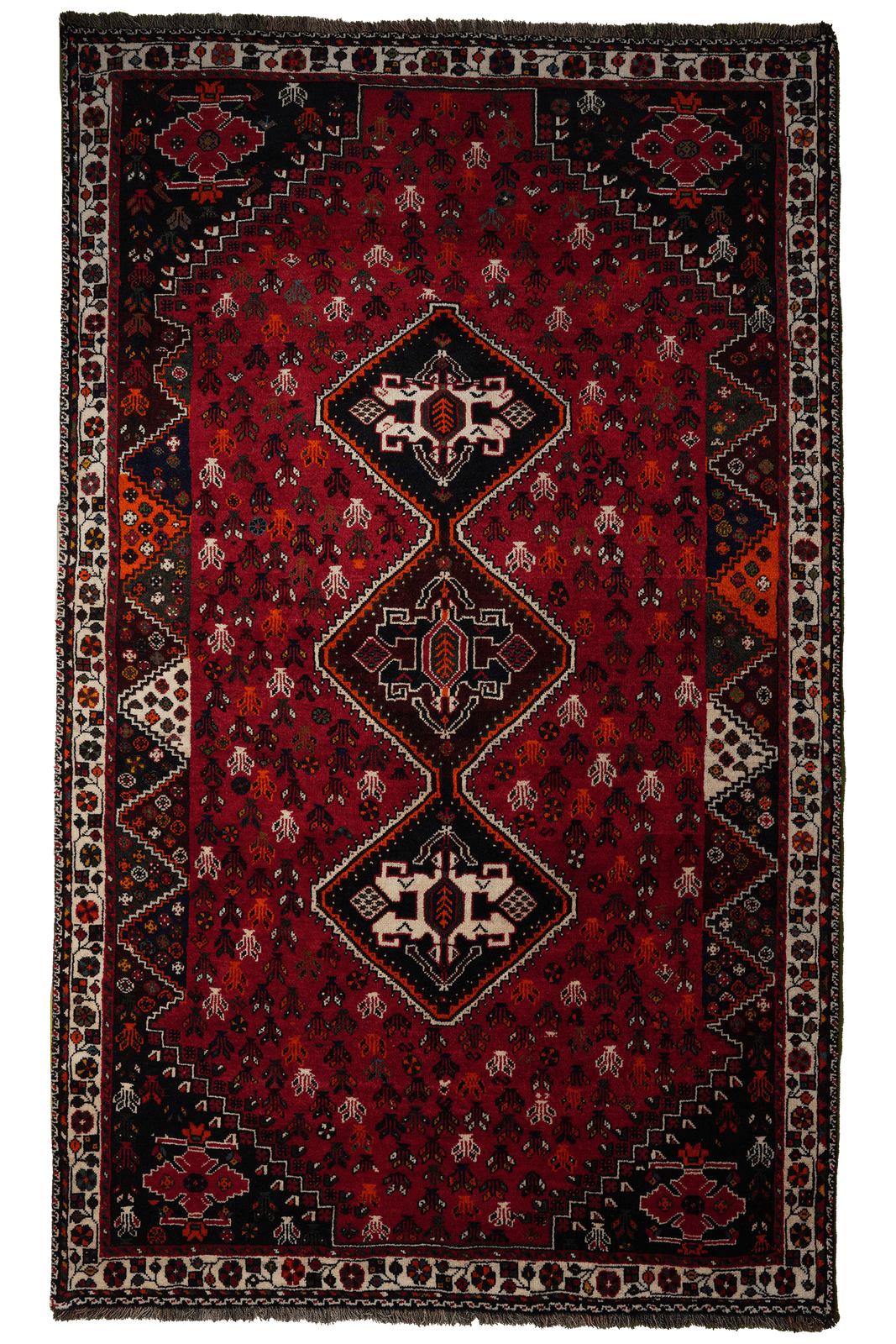 Gashgai — Hand-knotted, 165x270 cm, Red, 100% Virgin Wool | Main view