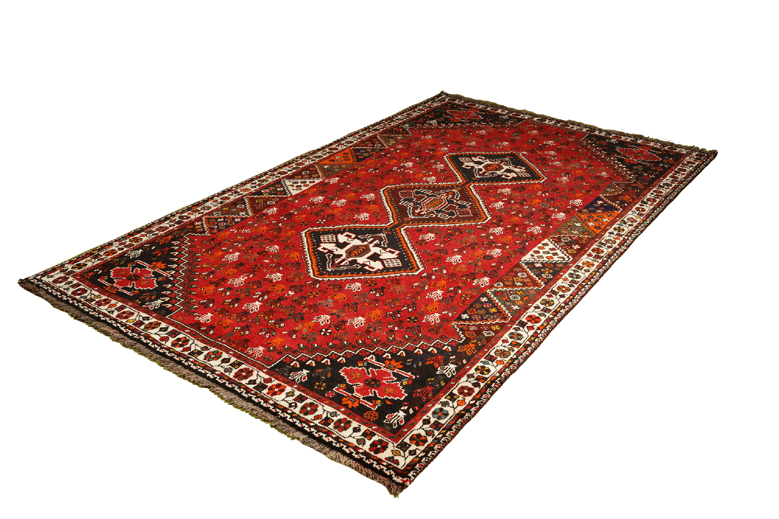 Gashgai — Hand-knotted, 165x270 cm, Red, 100% Virgin Wool | View 5