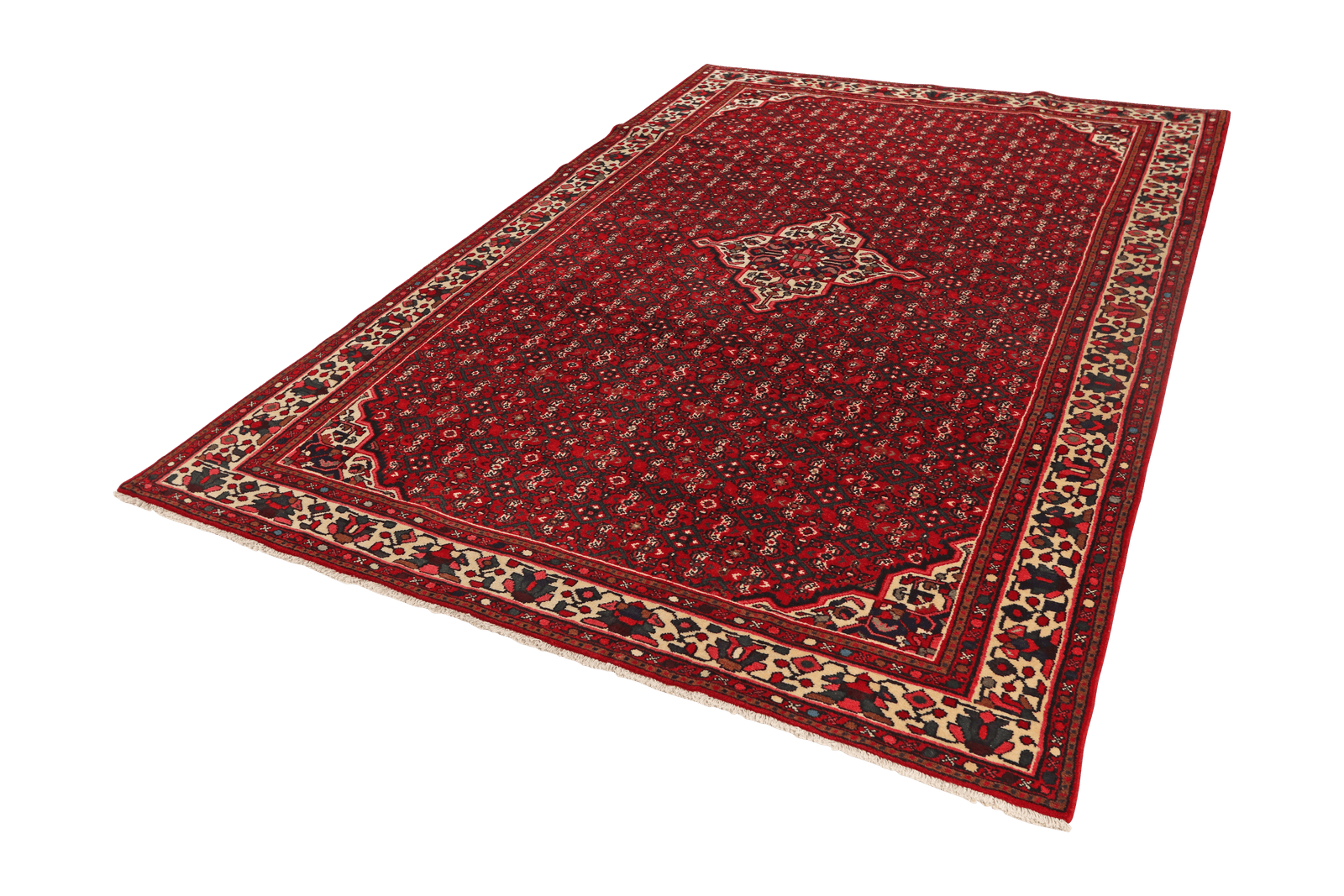 Hosseinabad — Hand-knotted, 205x312 cm, Red, 100% Virgin Wool | View 5