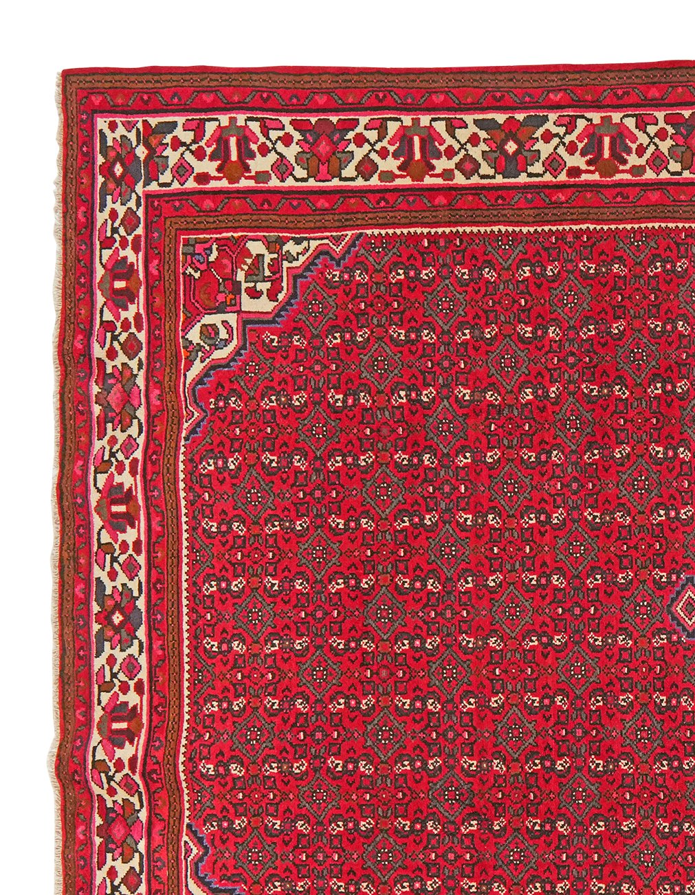 Hosseinabad — Hand-knotted, 212x295 cm, Red, 100% Virgin Wool | View 3