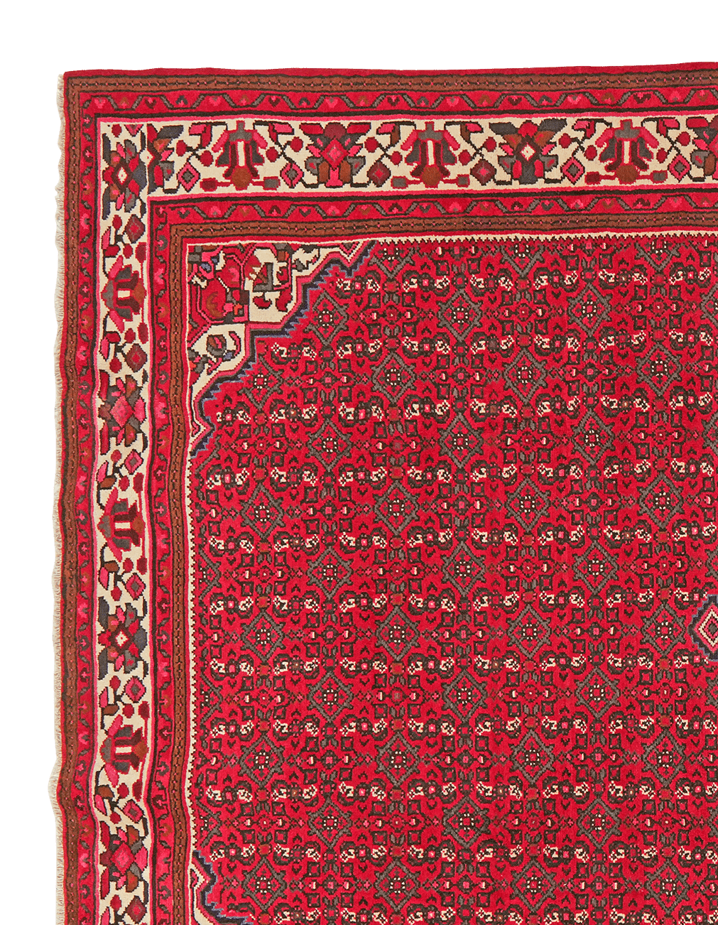 Hosseinabad — Hand-knotted, 212x295 cm, Red, 100% Virgin Wool | View 3