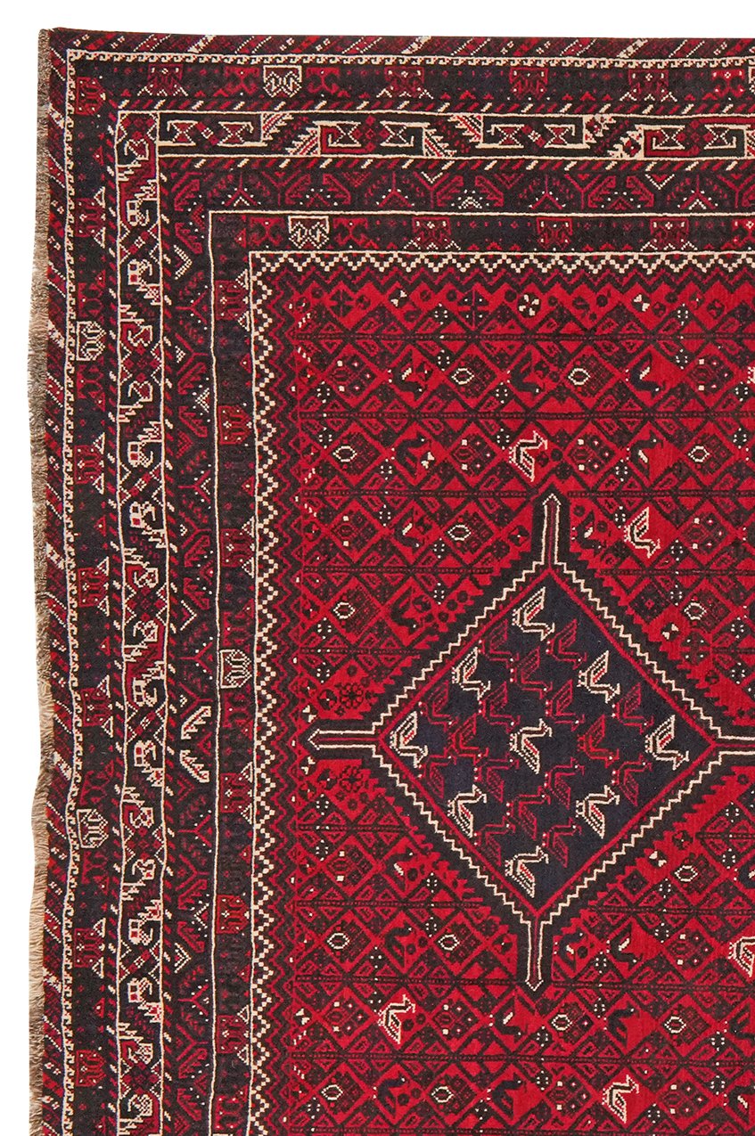 Gashgai — Hand-knotted, 239x332 cm, Red, 100% Virgin Wool | View 3