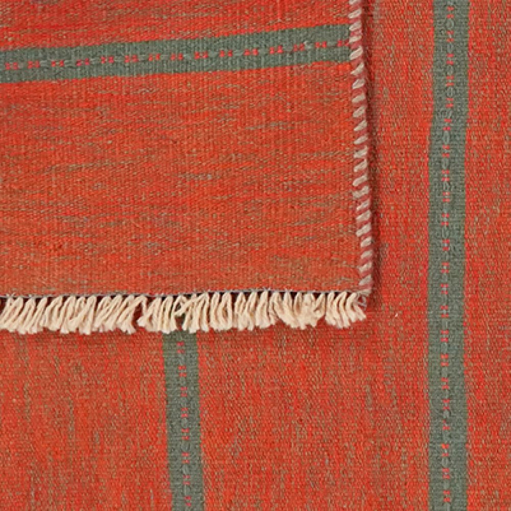 Kelim Gashgai — Handmade, 94x201 cm, Orange, 100% Virgin Wool | View 6