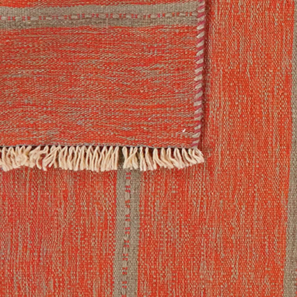 Kelim Gashgai — Handmade, 97x201 cm, Orange, 100% Virgin Wool | View 6