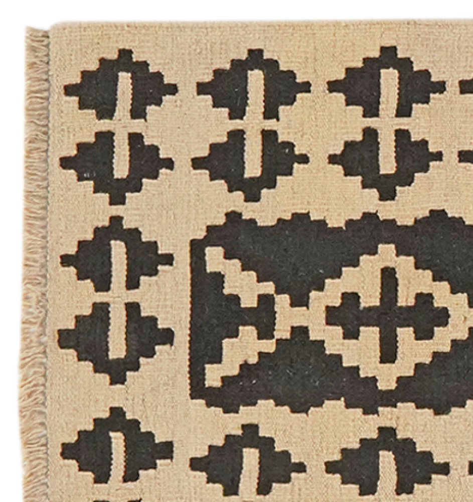 Kelim Gashgai — Handgefertigt, 198x64 cm, Beige, 100% Virgin Wool | View 4