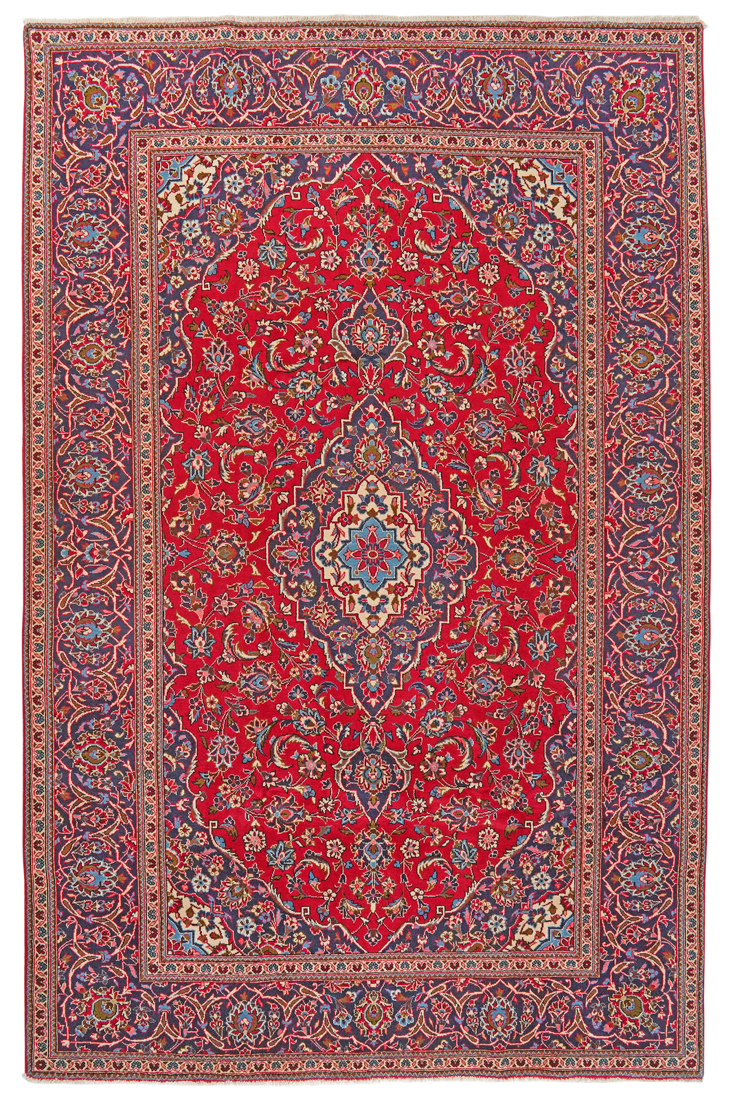 Ardakan — Hand-knotted, 202x306 cm, Red, 100% Virgin Wool | Main view
