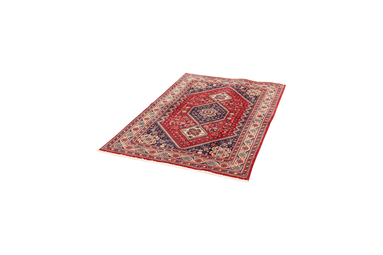 Kashkuli — Hand-knotted, 98x147 cm, Red, 100% Virgin Wool | View 5