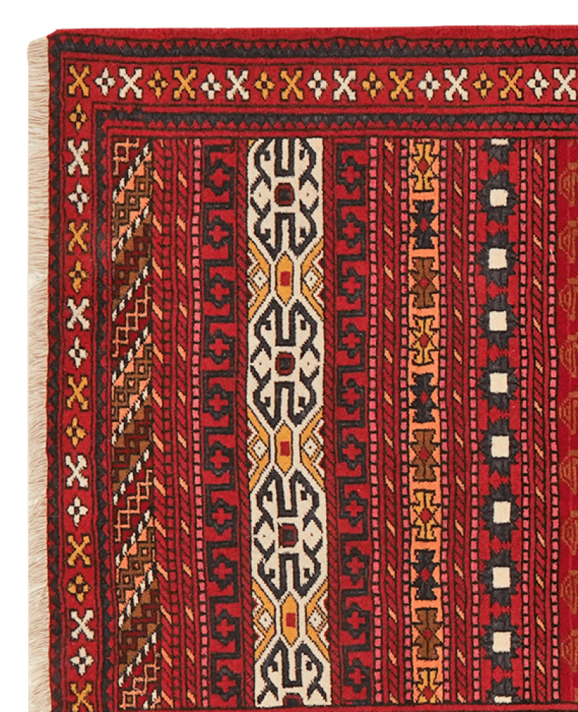 Turkman — Hand-knotted, 82x190 cm, Red, 100% Virgin Wool | View 3
