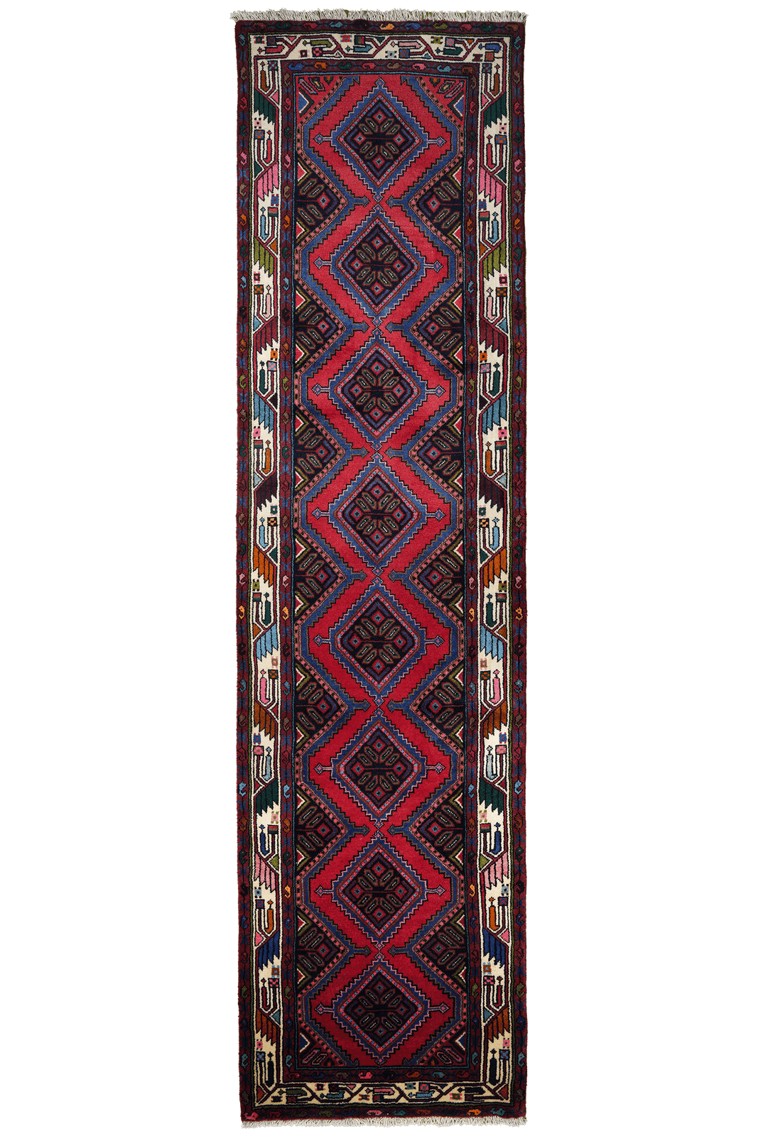 Zagheh — Hand-knotted, 80x307 cm, Red, 100% Virgin Wool | Main view