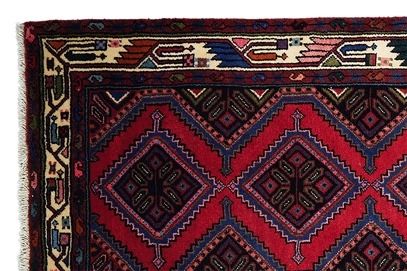 Zagheh — Hand-knotted, 80x307 cm, Red, 100% Virgin Wool | View 3