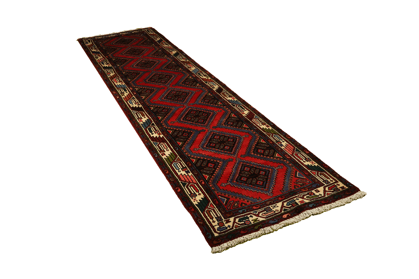Zagheh — Hand-knotted, 80x307 cm, Red, 100% Virgin Wool | View 4