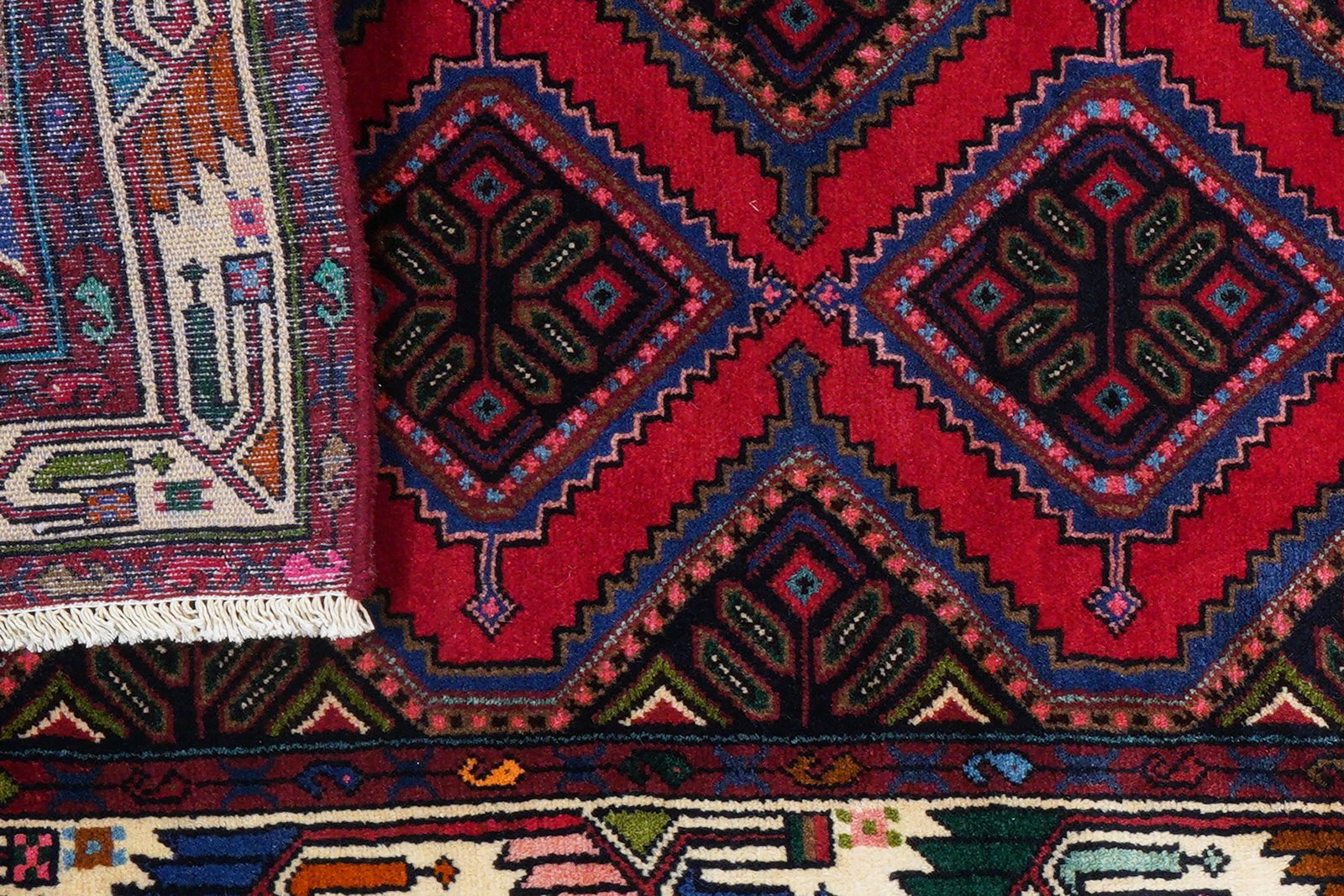 Zagheh — Hand-knotted, 80x307 cm, Red, 100% Virgin Wool | View 8