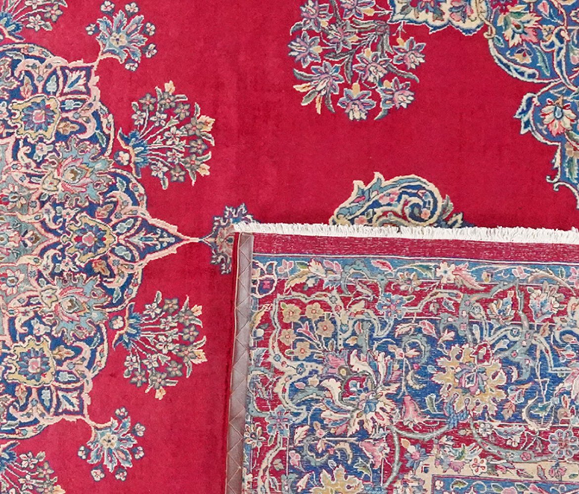 Kirman — Hand-knotted, 250x359 cm, Red, 100% Virgin Wool | View 6