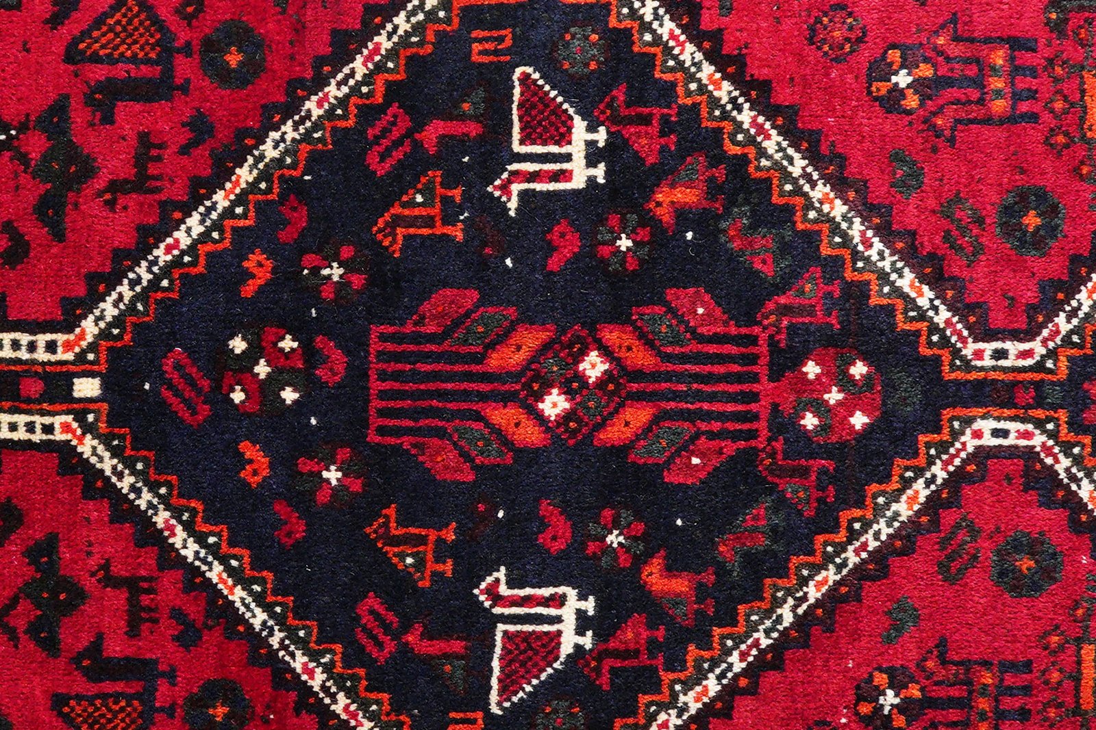 Gashgai — Hand-knotted, 211x299 cm, Red, 100% Virgin Wool | View 7