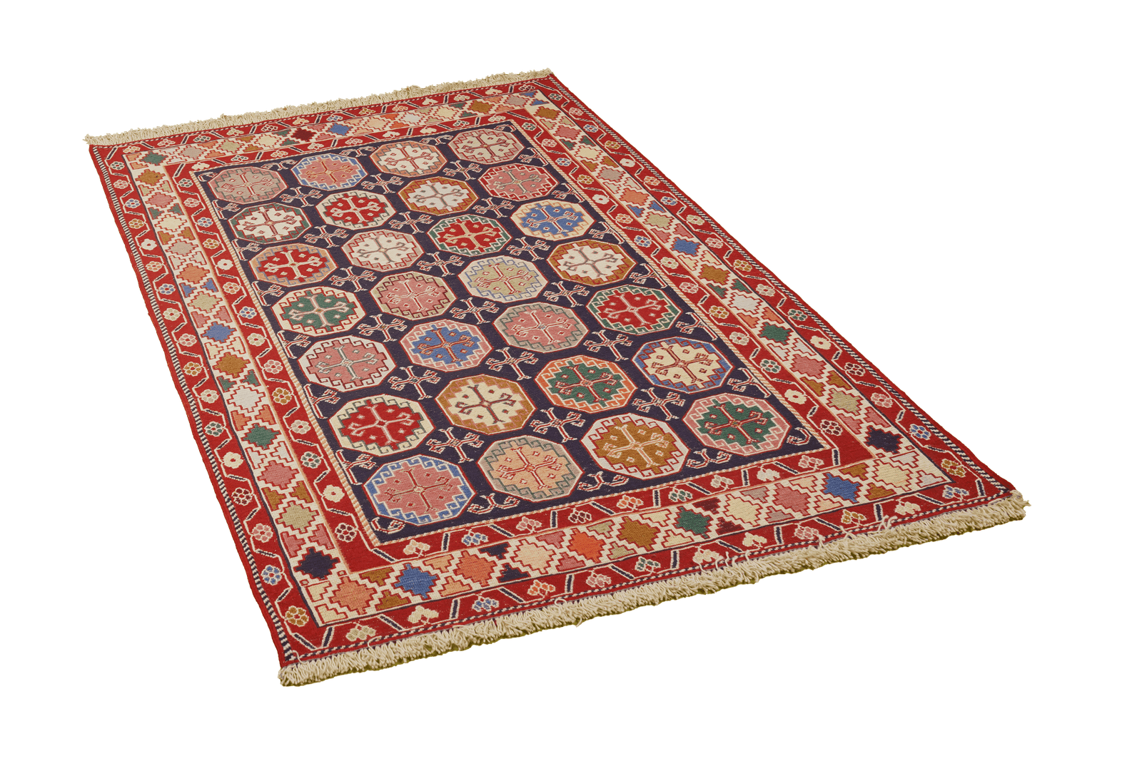 Sumak Shahsavan — Handmade, 103x142 cm, Blue, 100% Virgin Wool | View 4