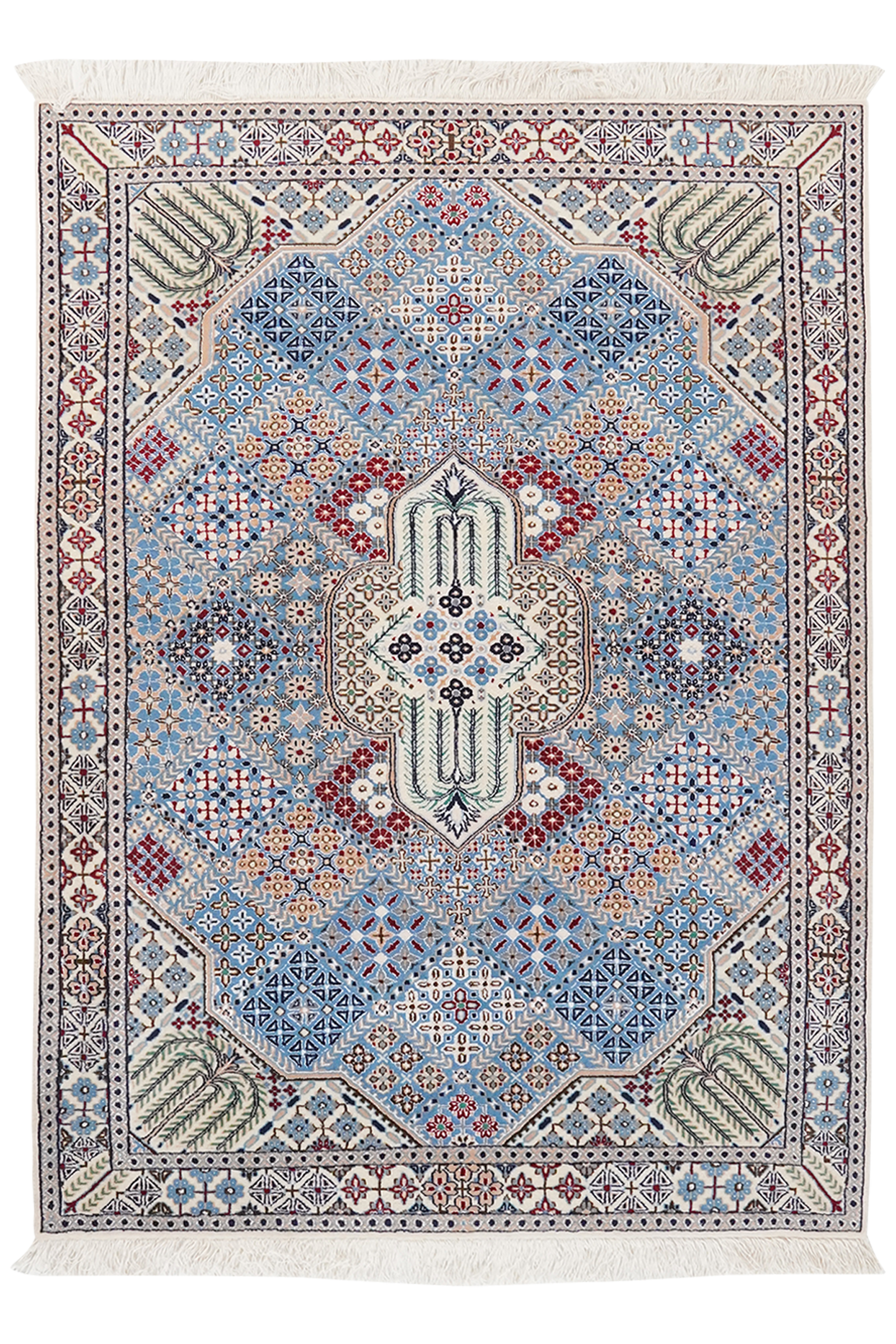 Nain 6La — Handgefertigt, 144x105 cm, Beige, 100% Virgin Wool | Main view