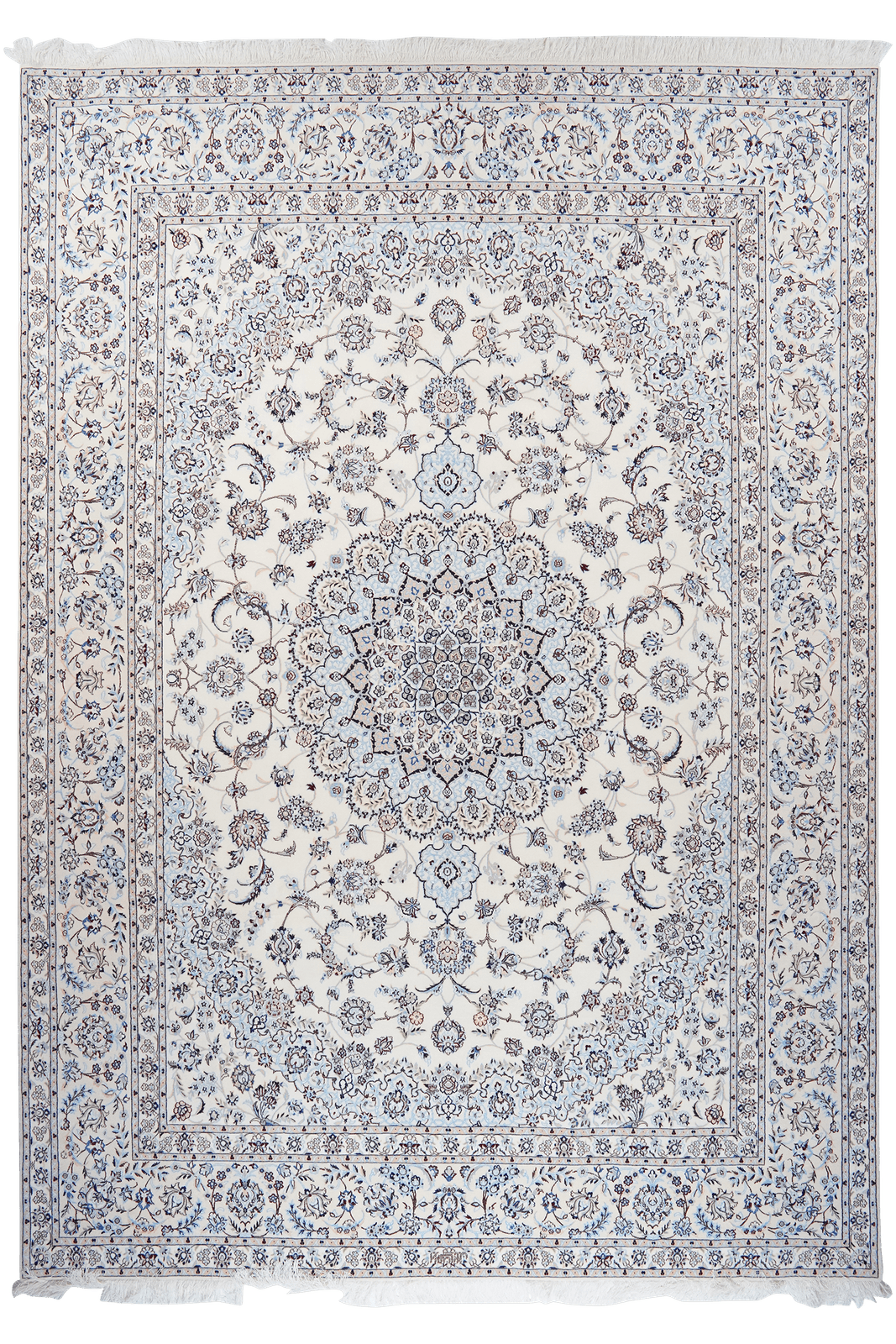 Nain 6La — Hand-knotted, 253x357 cm, Beige, 100% Virgin Wool | Main view