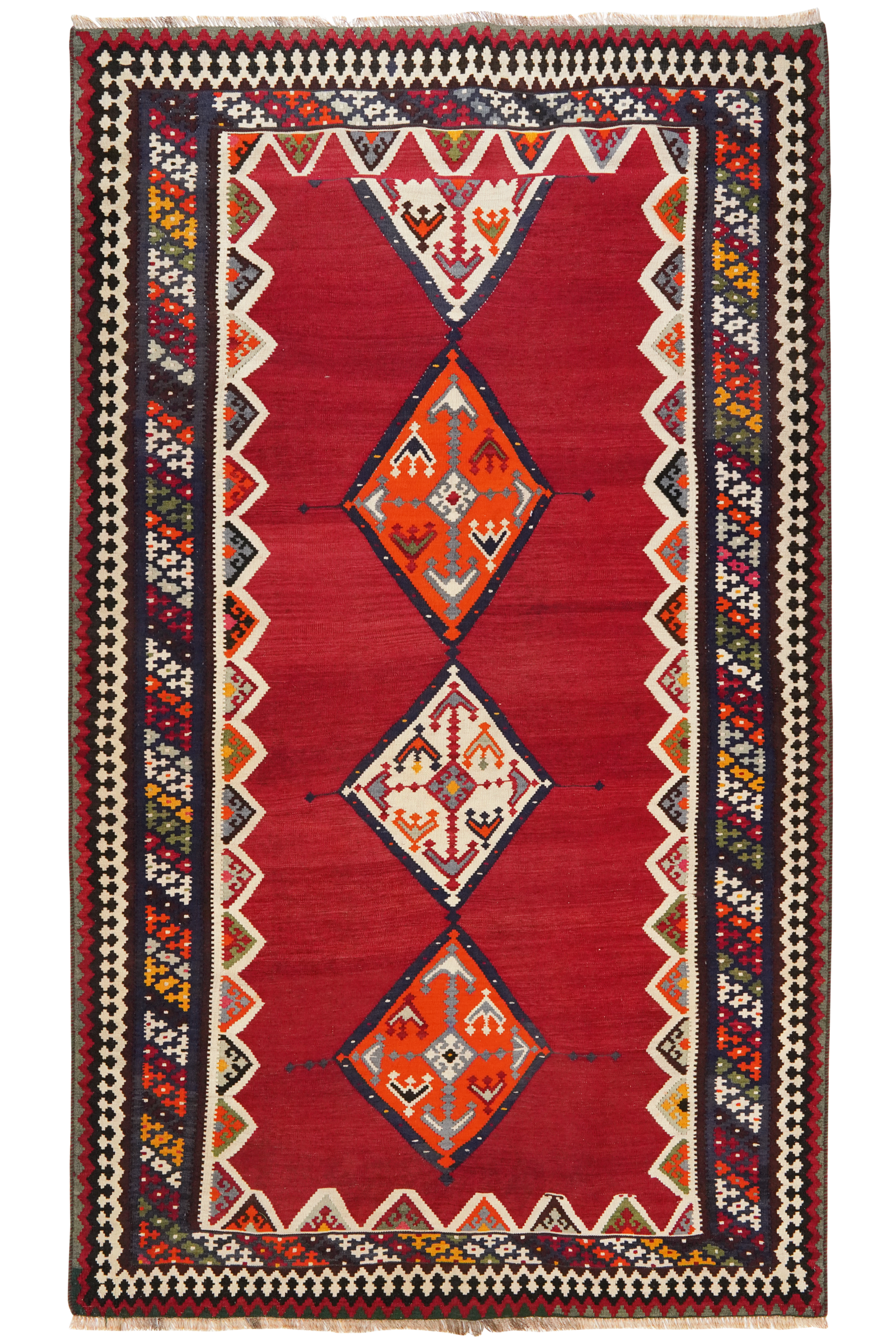Kelim Gashgai Old — Handgefertigt, 279x161 cm, Bunt, 100% Virgin Wool | Main view