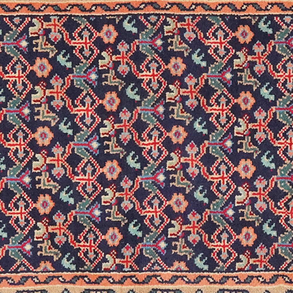 Assadabad — Hand-knotted, 71x237 cm, Blue, 100% Virgin Wool | View 4