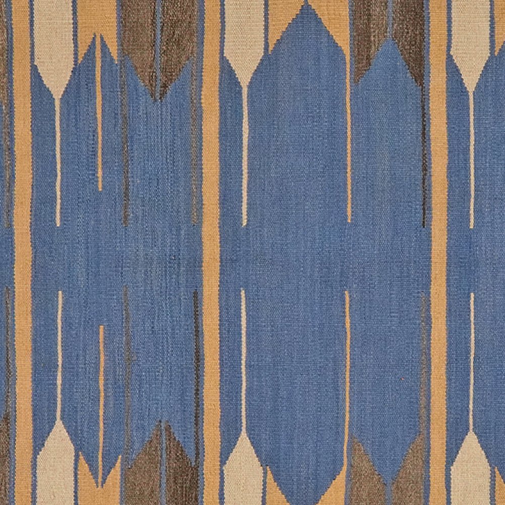 Kelim Gashgai — Handmade, 133x201 cm, Blue, 100% Virgin Wool | View 4