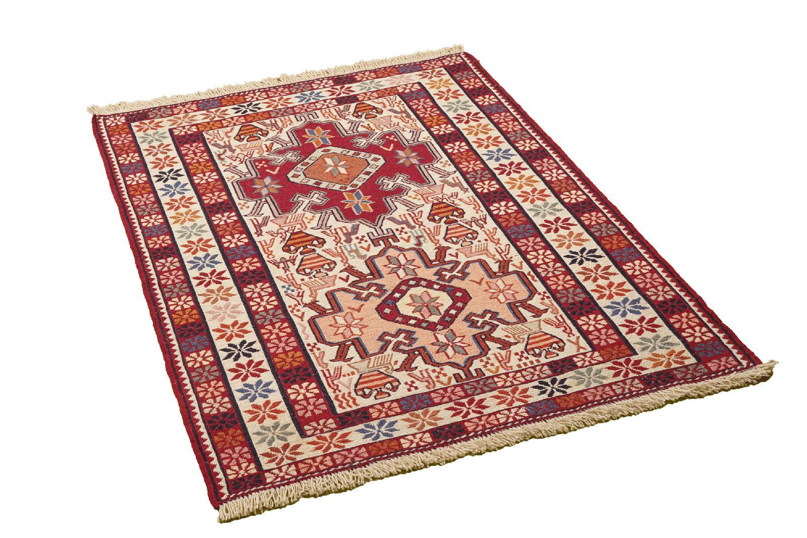 Sumak Shahsavan — Handmade, 78x103 cm, Beige, 100% Virgin Wool | View 4
