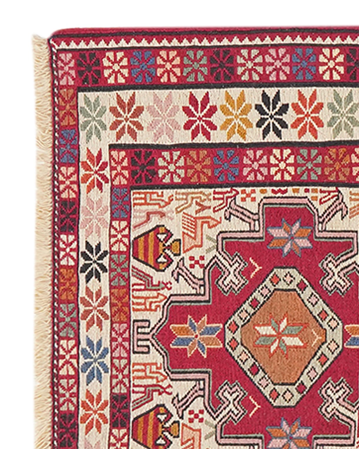 Sumak Shahsavan — Handmade, 76x100 cm, Beige, 100% Virgin Wool | View 3
