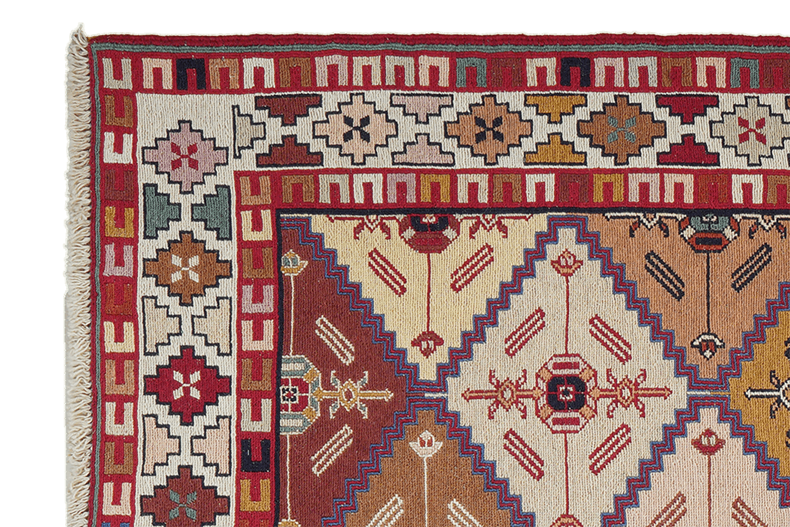 Sumak Shahsavan — Handgefertigt, 151x108 cm, Beige, 100% Virgin Wool | View 4