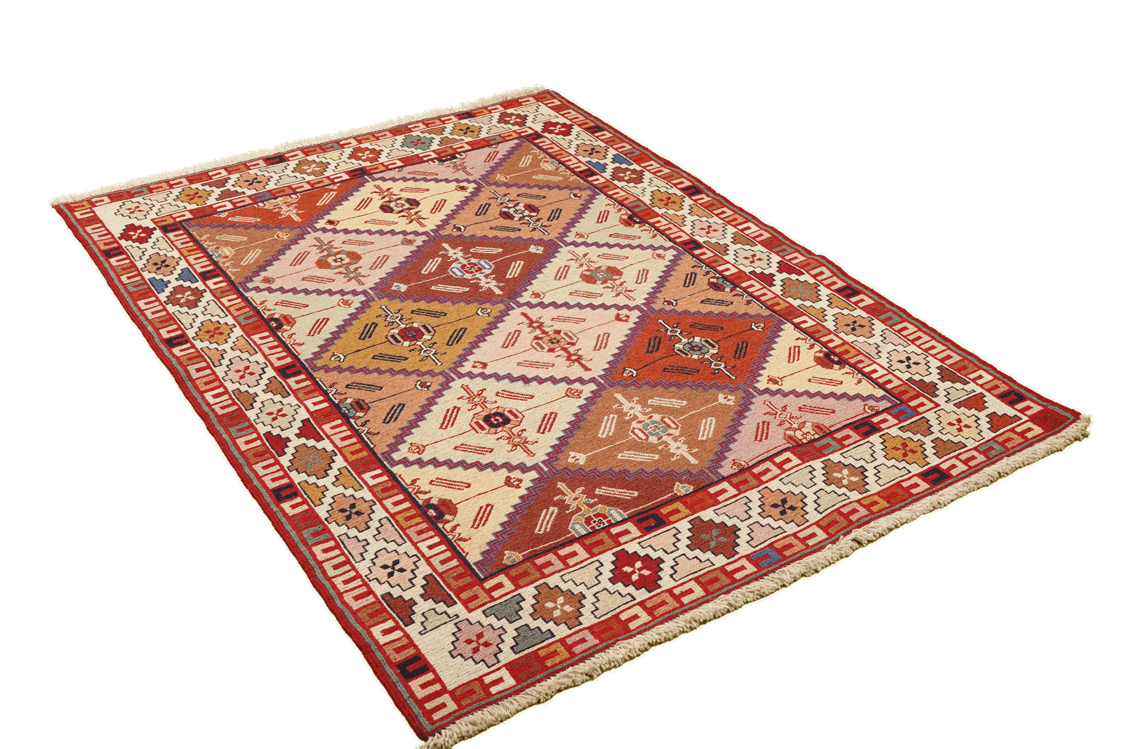 Sumak Shahsavan — Handgefertigt, 151x108 cm, Beige, 100% Virgin Wool | View 5