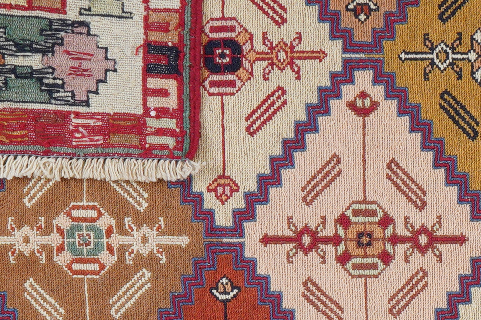 Sumak Shahsavan — Handgefertigt, 151x108 cm, Beige, 100% Virgin Wool | View 8