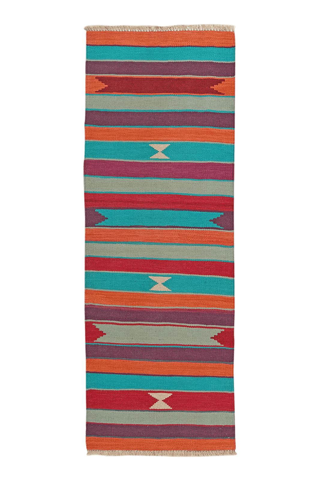 Kelim Gashgai — Handmade, 68x192 cm, Multicolor, 100% Virgin Wool | Main view