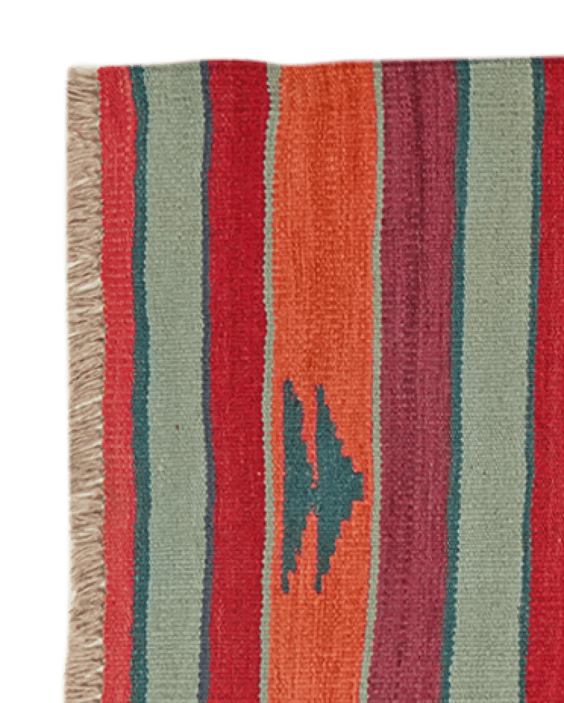 Kelim Gashgai — Handmade, 70x190 cm, Multicolor, 100% Virgin Wool | View 3