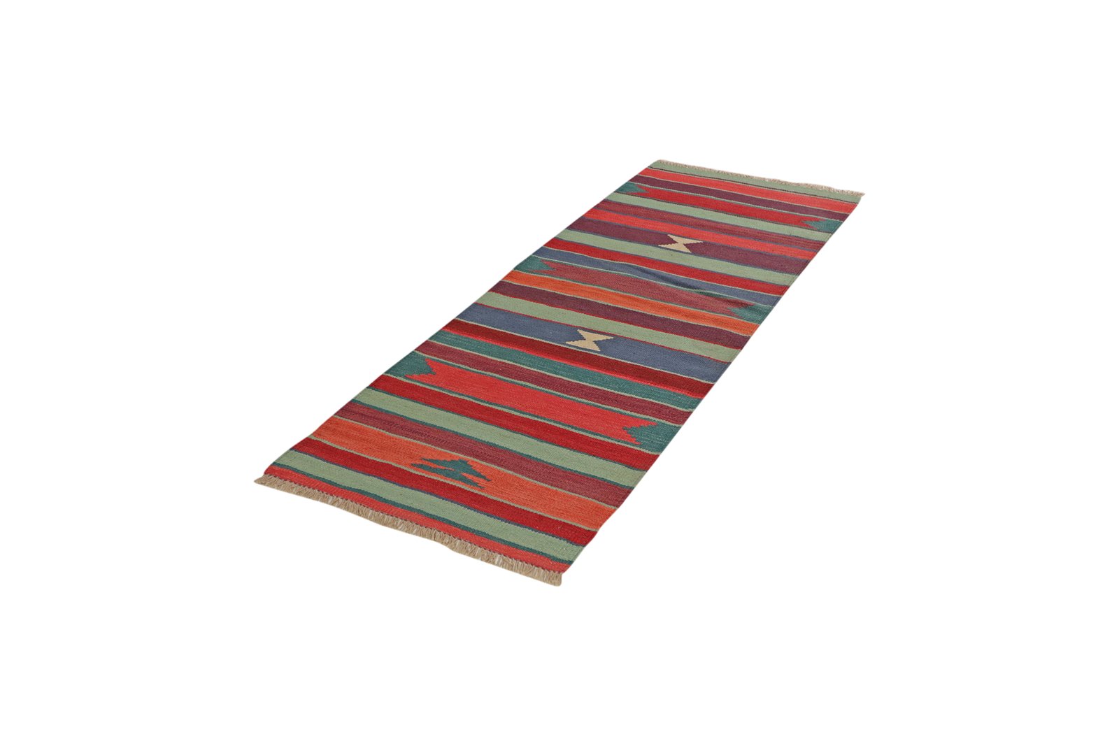 Kelim Gashgai — Handmade, 70x190 cm, Multicolor, 100% Virgin Wool | View 5