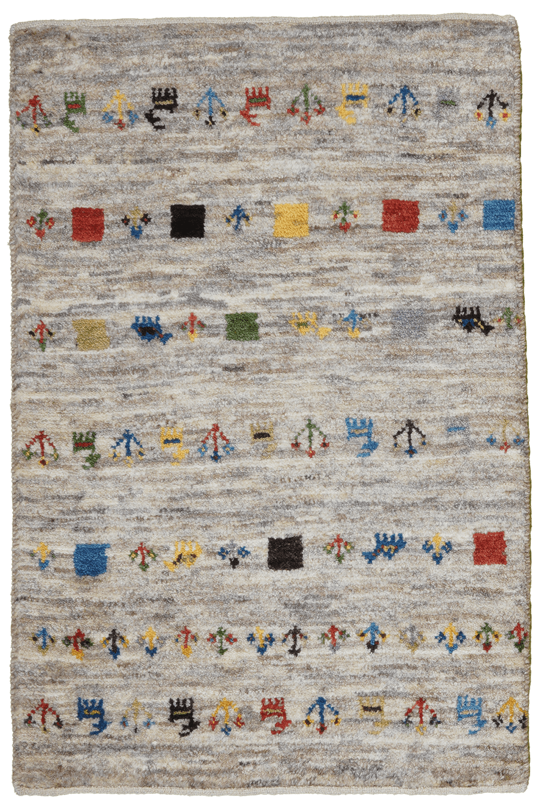 Gabbeh Sonnat — Hand-knotted, 60x90 cm, Beige, 100% Virgin Wool | Main view