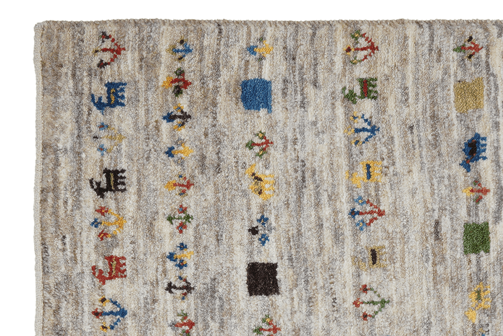 Gabbeh Sonnat — Hand-knotted, 60x90 cm, Beige, 100% Virgin Wool | View 3