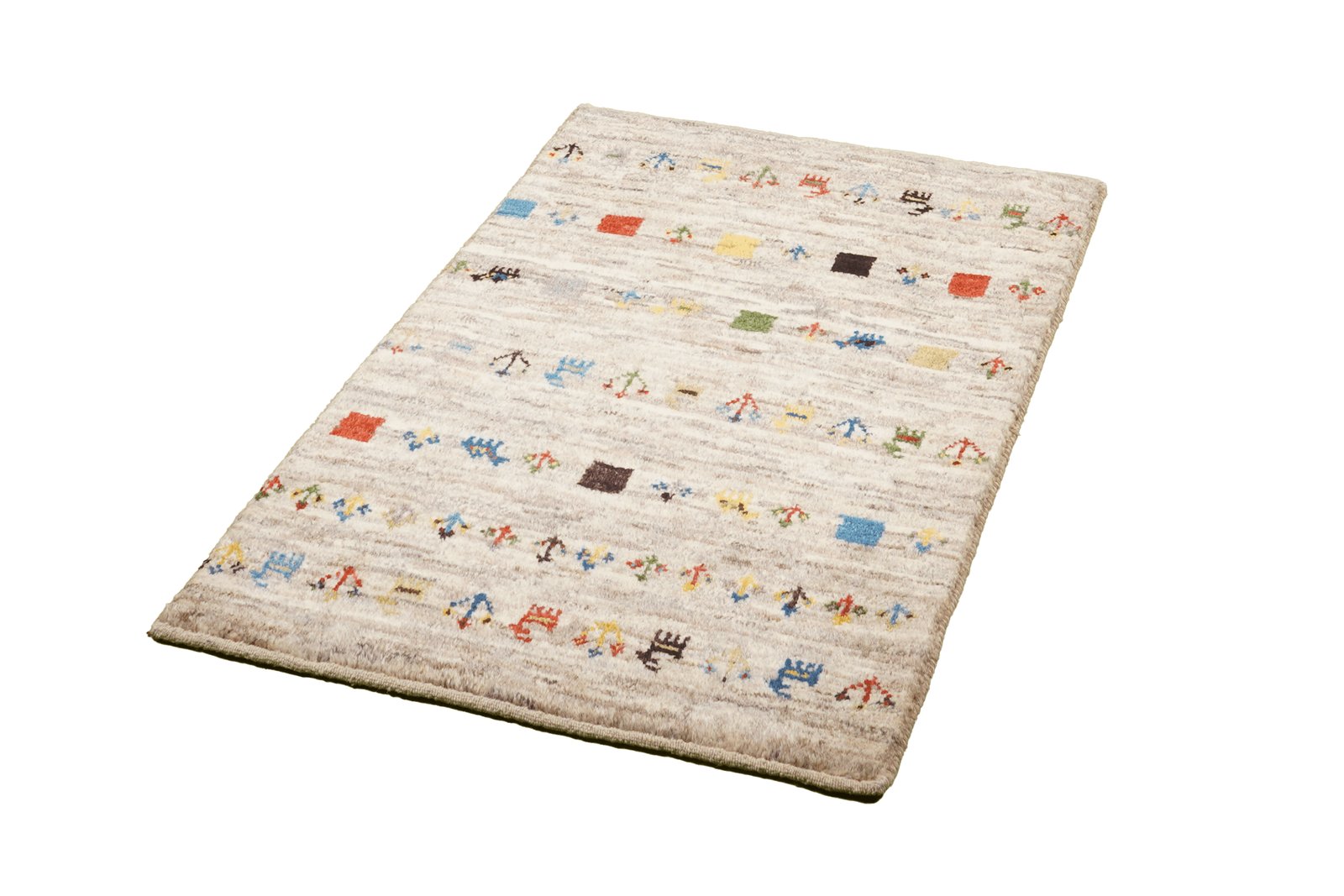 Gabbeh Sonnat — Hand-knotted, 60x90 cm, Beige, 100% Virgin Wool | View 4