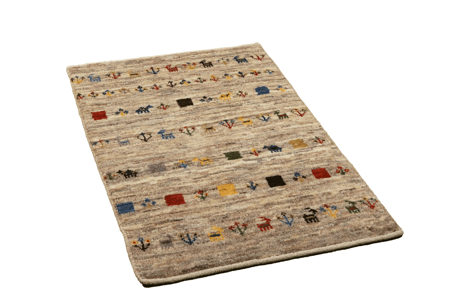 Gabbeh Sonnat — Hand-knotted, 60x90 cm, Beige, 100% Virgin Wool | View 5