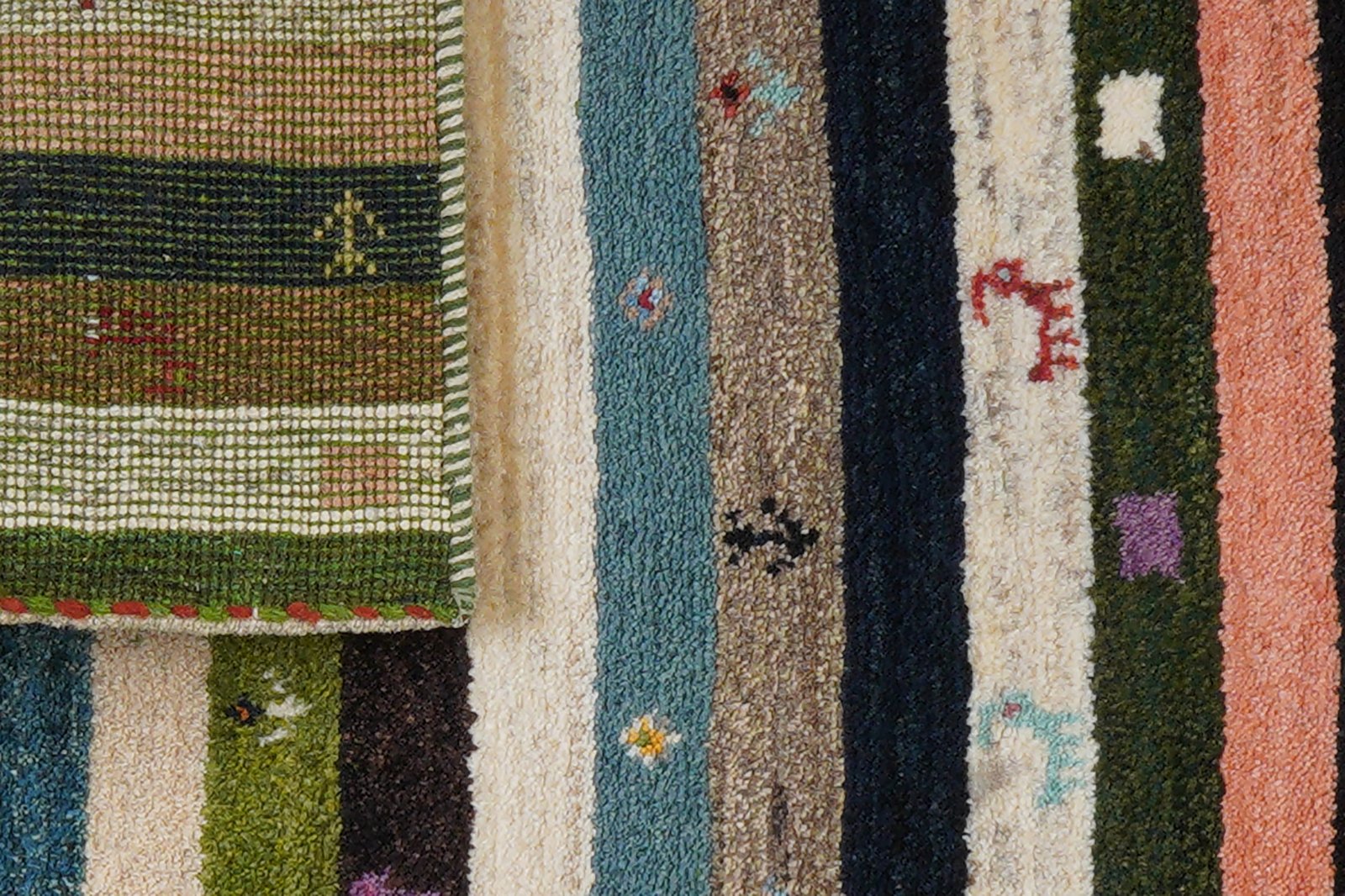 Gabbeh Sonnat — Hand-knotted, 61x93 cm, Multicolor, 100% Virgin Wool | View 7