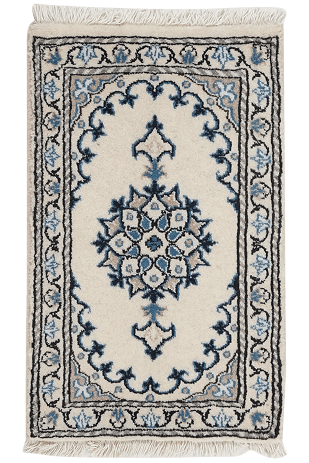 Nain 12La — Hand-knotted, 41x65 cm, Beige, 100% Virgin Wool | Main view