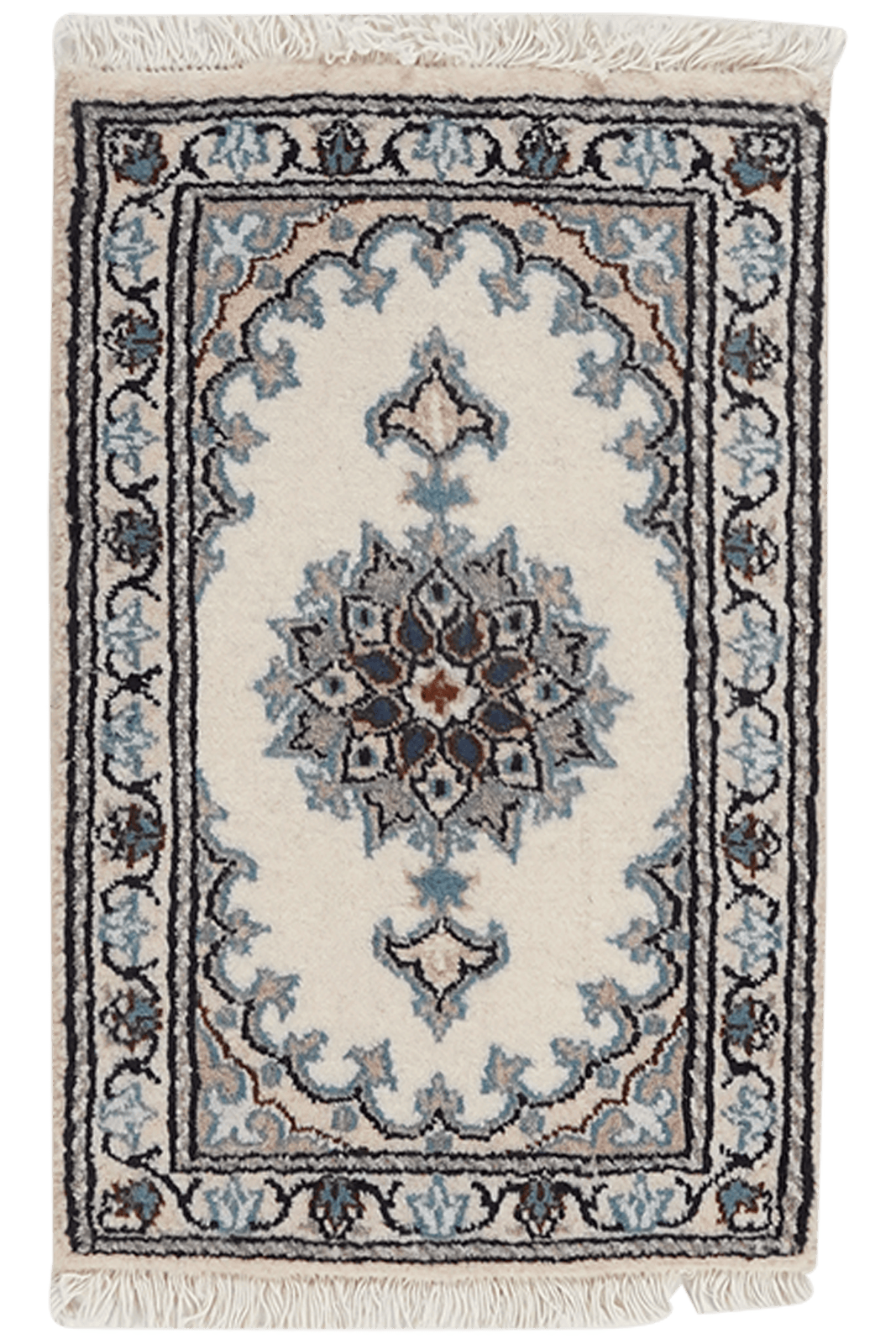Nain 12La — Hand-knotted, 40x61 cm, Beige, 100% Virgin Wool | Main view