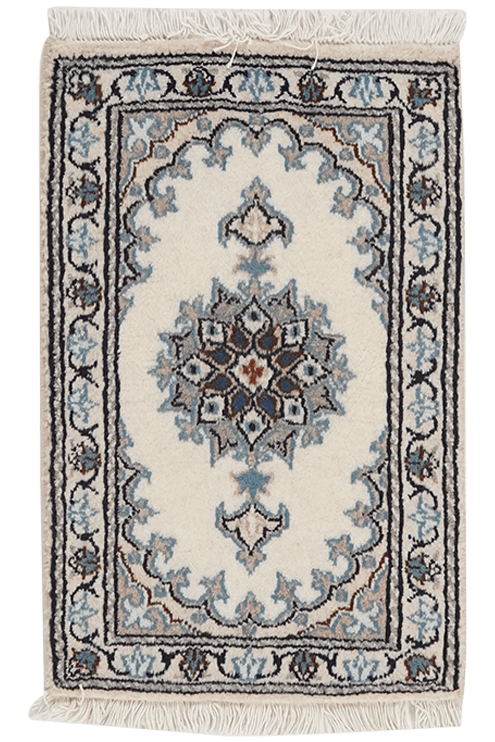 Nain 12La — Hand-knotted, 41x62 cm, Beige, 100% Virgin Wool | Main view