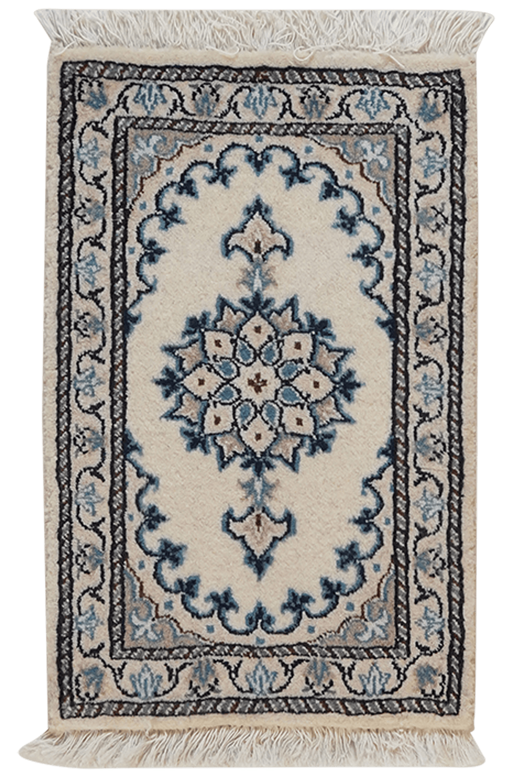 Nain 12La — Hand-knotted, 41x62 cm, Beige, 100% Virgin Wool | Main view