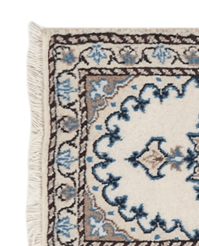 Nain 12La — Hand-knotted, 41x64 cm, Beige, 100% Virgin Wool | View 3