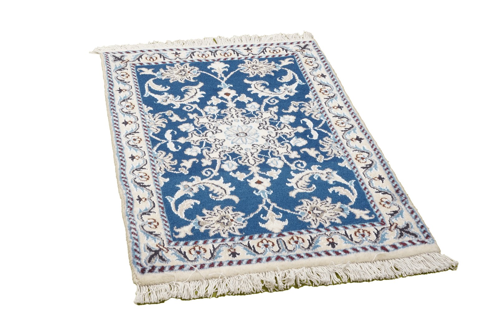 Nain 12La — Hand-knotted, 61x88 cm, Blue, 100% Virgin Wool | View 4