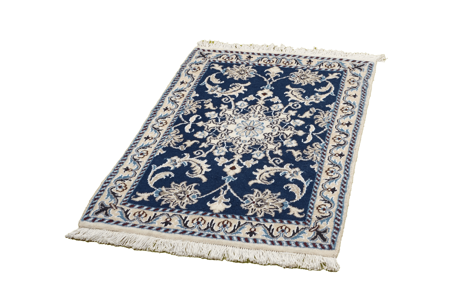 Nain 12La — Hand-knotted, 61x88 cm, Blue, 100% Virgin Wool | View 5
