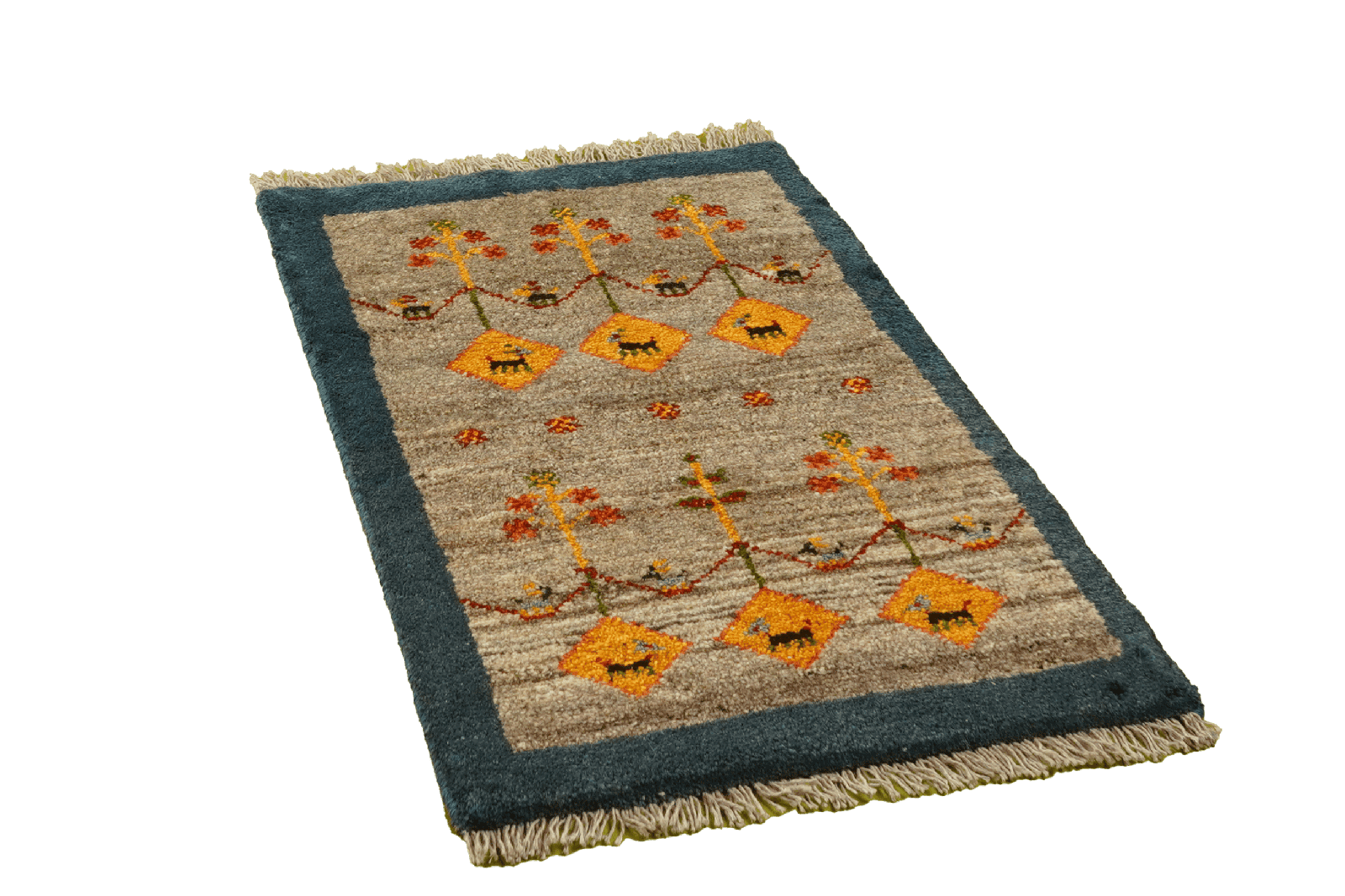 Gabbeh Sonnat — Hand-knotted, 58x88 cm, Grey, 100% Virgin Wool | View 5