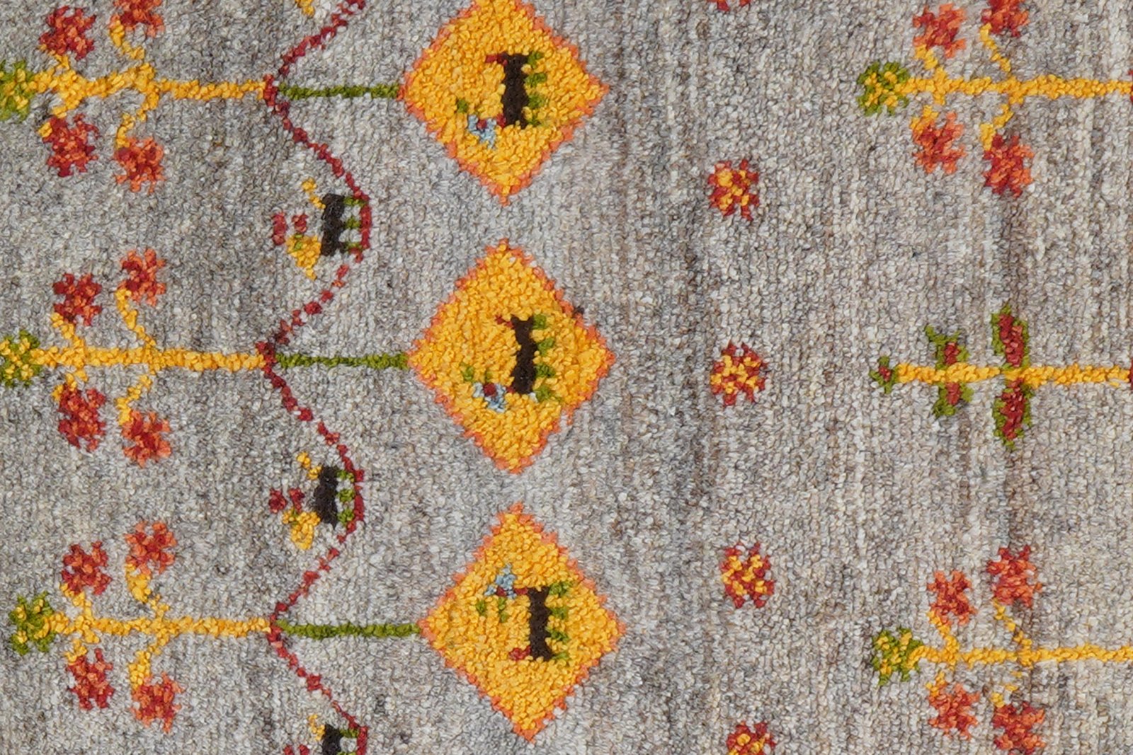 Gabbeh Sonnat — Hand-knotted, 58x88 cm, Grey, 100% Virgin Wool | View 8