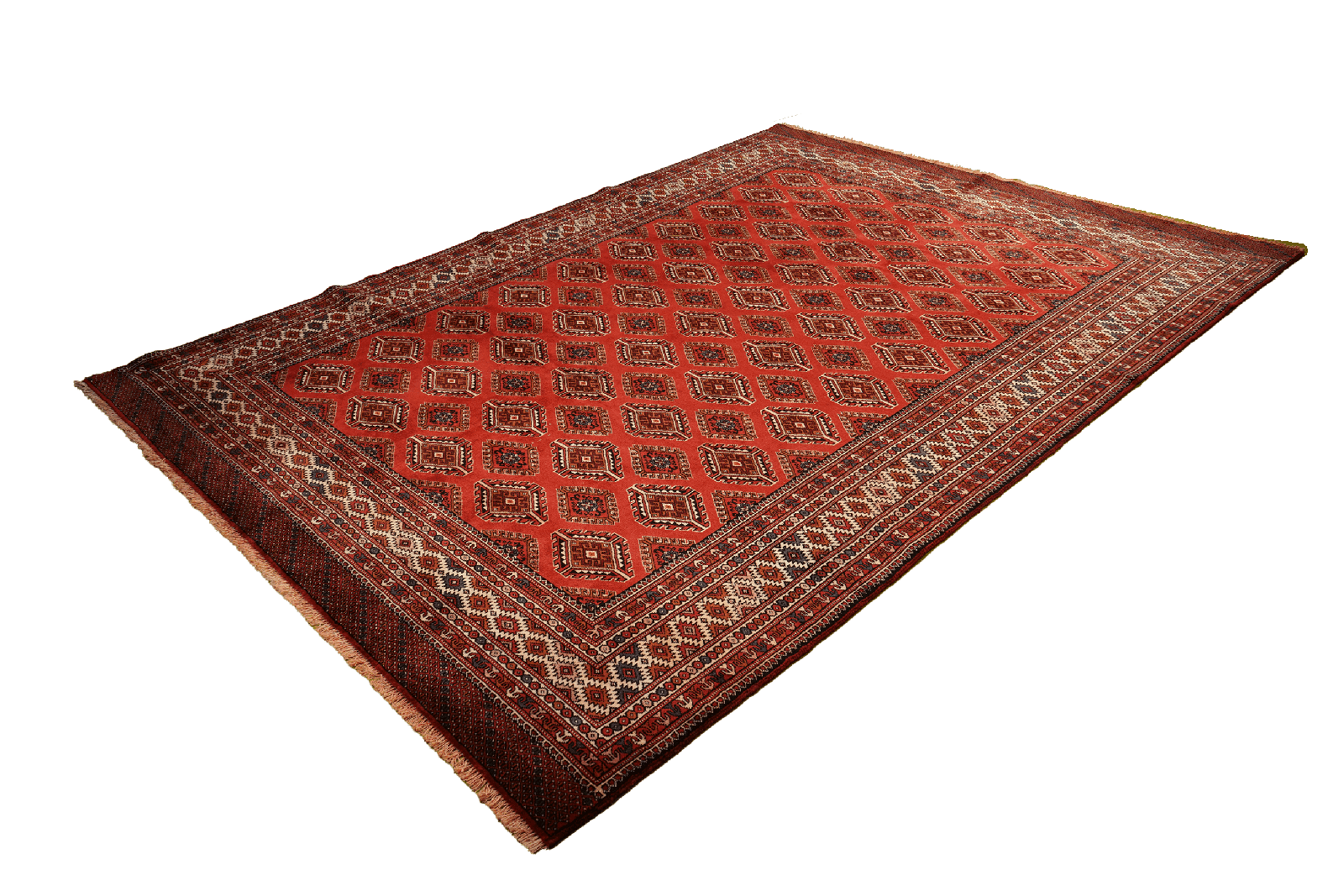 Turkman — Hand-knotted, 213x292 cm, Red, 100% Virgin Wool | View 4