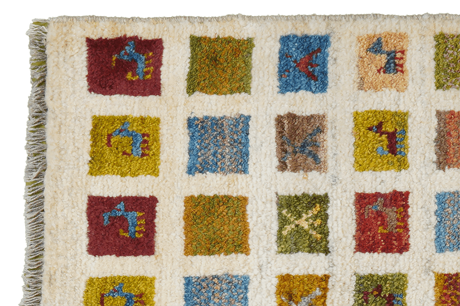 Gabbeh Sonnat — Hand-knotted, 61x88 cm, Beige, 100% Virgin Wool | View 3