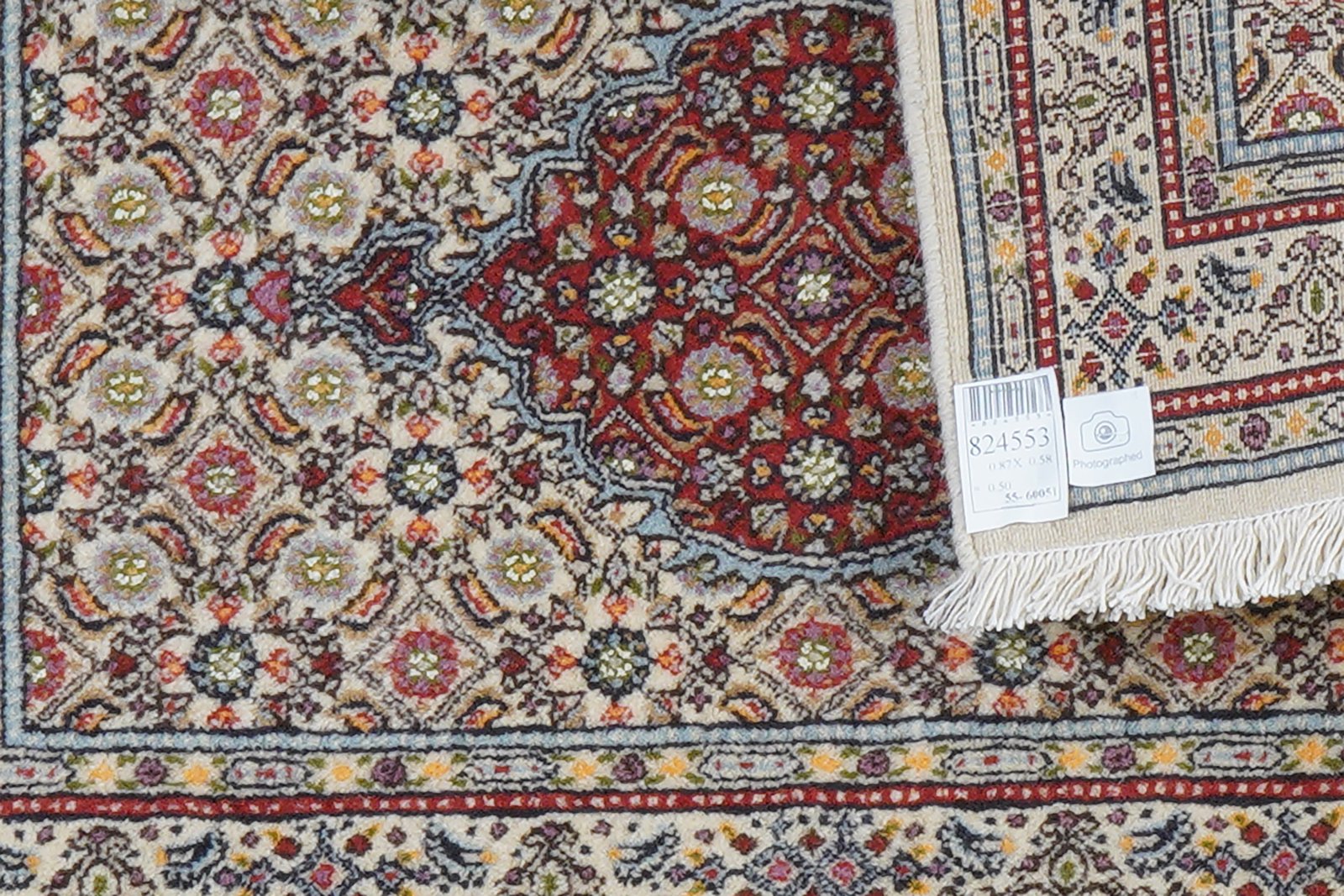 Moud Mahi — Hand-knotted, 58x87 cm, Beige, 100% Virgin Wool | View 7
