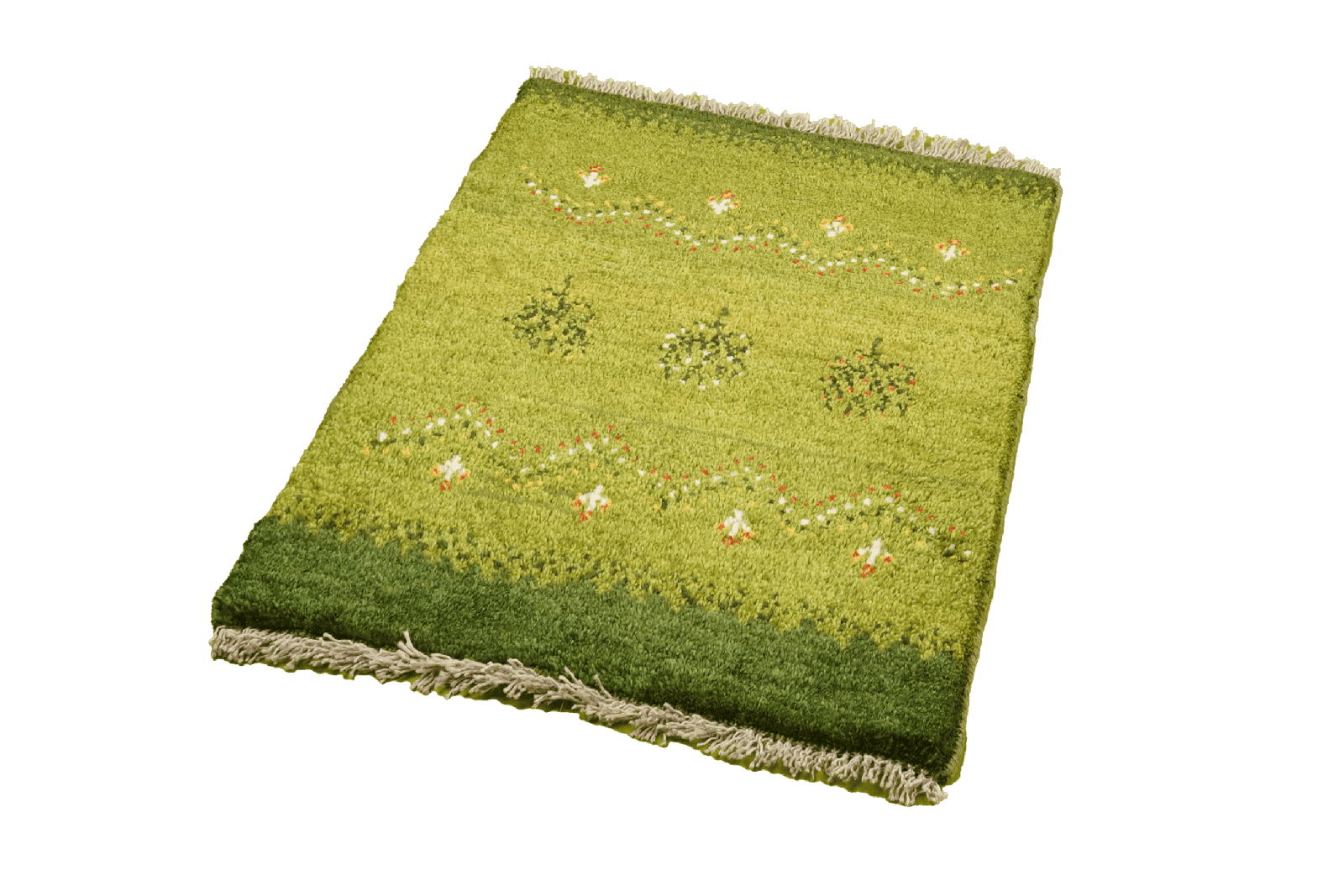 Gabbeh Sonnat — Hand-knotted, 59x89 cm, Green, 100% Virgin Wool | View 5